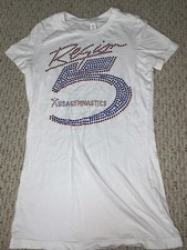 Beautiful Lot of 2 USA Gymnastics Region5 Sequins T-Shirts Size Adult S AS