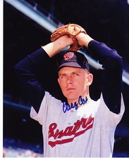 CASEY COX  WASHINGTON SENATORS  ACTION SIGNED 8x10