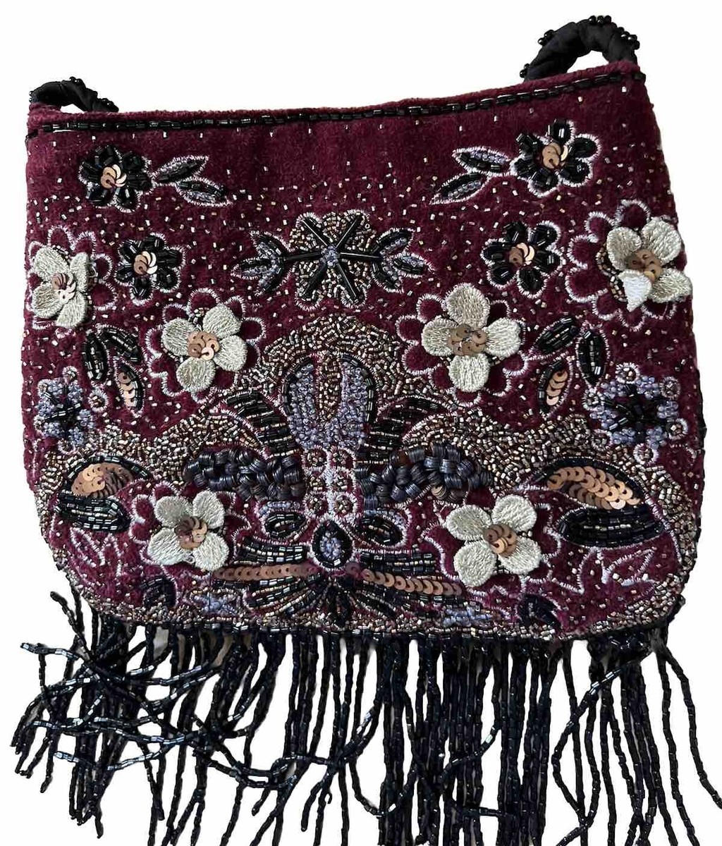 ZARA Bag Boho Bohemian Fringes Crossbody Shoulder Embroidered