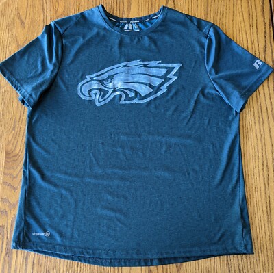 NFL Men's Size Large Russell Philadelphia Eagles Green S/S Shirt Screaming Eagle