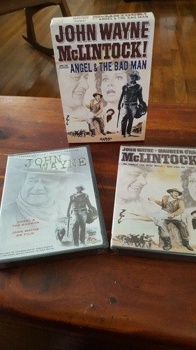 NEW John Wanye DVDs Angel & The Bad Man and McLintock - Picture 2 of 6