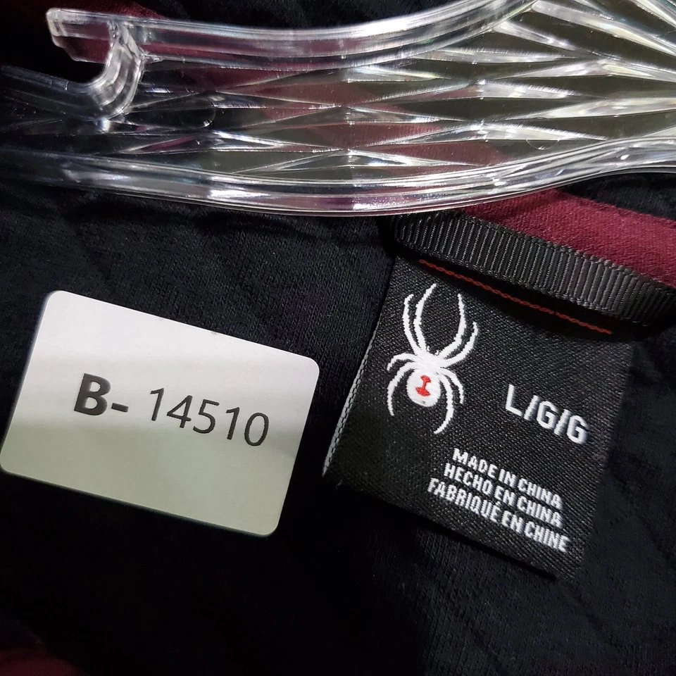 Sudadera Spyder Junior Grande Negra Acolchada T A Presión Manga Larga Cuello Simulado Foto 2 de 4