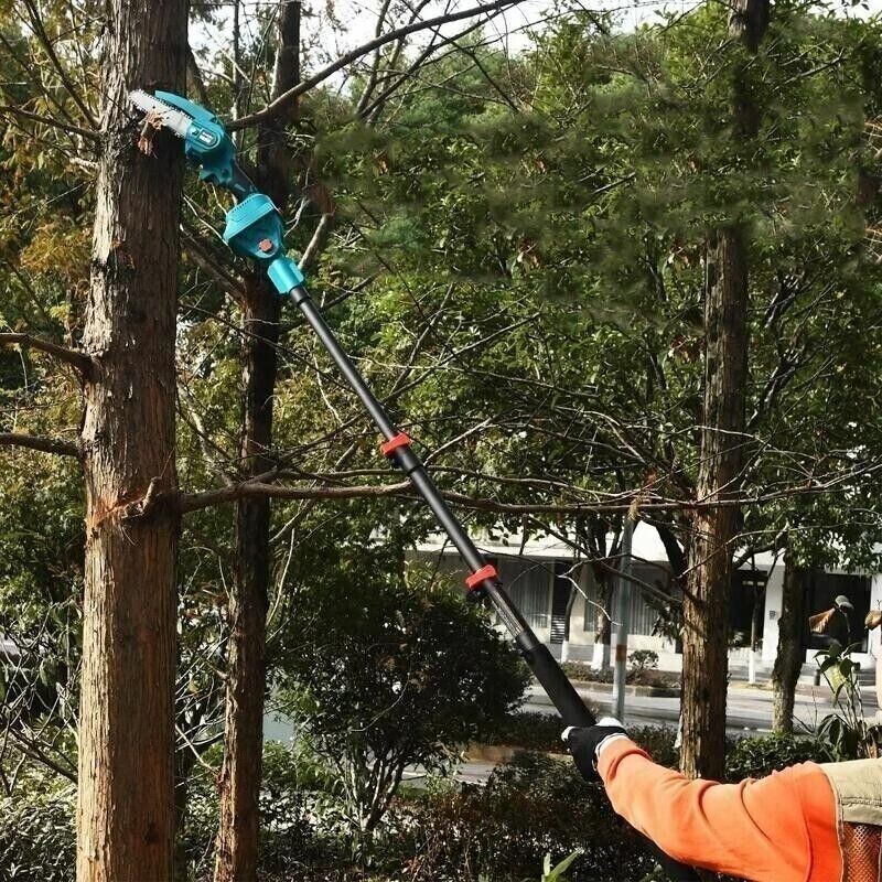 Kit Potatura Con Motosega E Forbice Telescopica A Batteria - Per Rametti E Giardino Fai Da Te - Foto 3