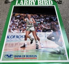 RARE 1987 BANK OF BOSTON LARRY BIRD NO. 33 BOSTON CELTICS POSTER