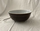 Vintage PYREX Terra 404 Matte Brown Tan Striped 4 QT Mixing Bowl 10 1/2 in