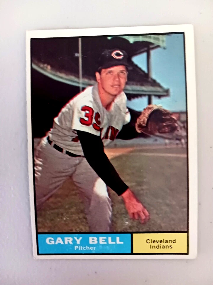 Lote de 9 1961. Bola de beisebol vintage Topps CLEVELAND INDIANS Jim Perry, Tito Francona - Imagem 2 de 4