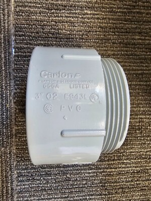 (QTY 15) Carlon E943L Non-Metallic Terminal Adapter, 3 in, Male x Socket Thread