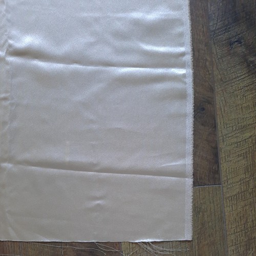 1+ Yards Solid Color Fabric 44" X 49" Beige Nude Golden Shiny Satin Sewing - Picture 2 of 6