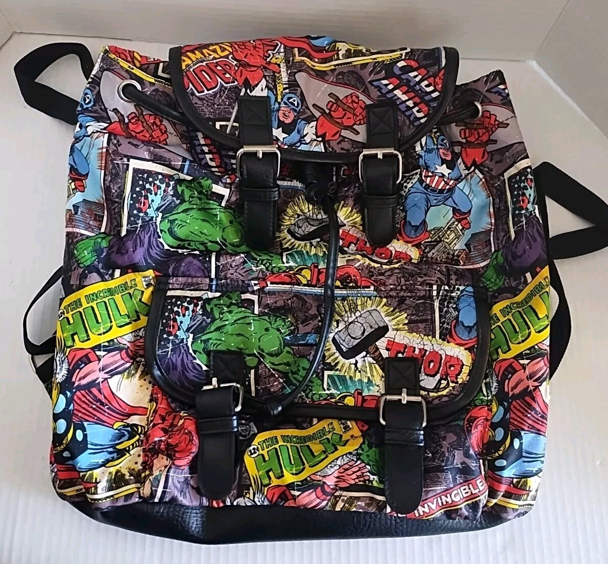Marvel Comic Book Backpack Drawstring Rucksack Av… - image 1