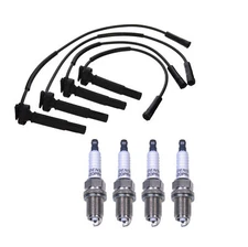 Denso Wire Set 7mm & 4 U-Groove Spark Plugs 0.044 Kit For Subaru 2.2 2.5 H4