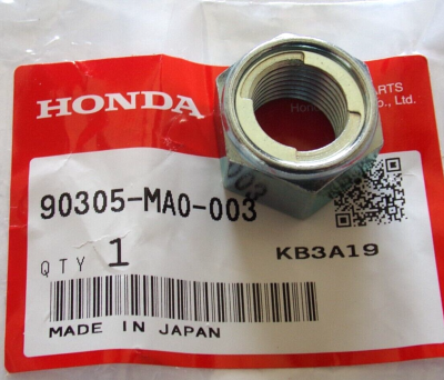 HONDA REAR WHEEL AXLE, SWINGARM PIVOT NUT, FT500, XL350, XL600