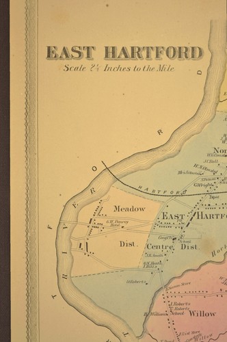 Antique Map of East Hartford Connecticut River Hartford Providence & Fishkill RR - Picture 3 of 9