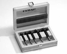 Famag 1622.605 Bormax, Set IN Wooden Box, 5-tlg, Ø 5/8, 3/4, 1, 1 1/8, 1 3/8
