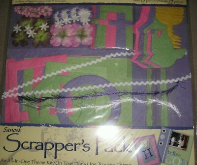 Inspirational Religious Frames Flowers Fibers Tags Sanook Theme Page Kit 12 x 12