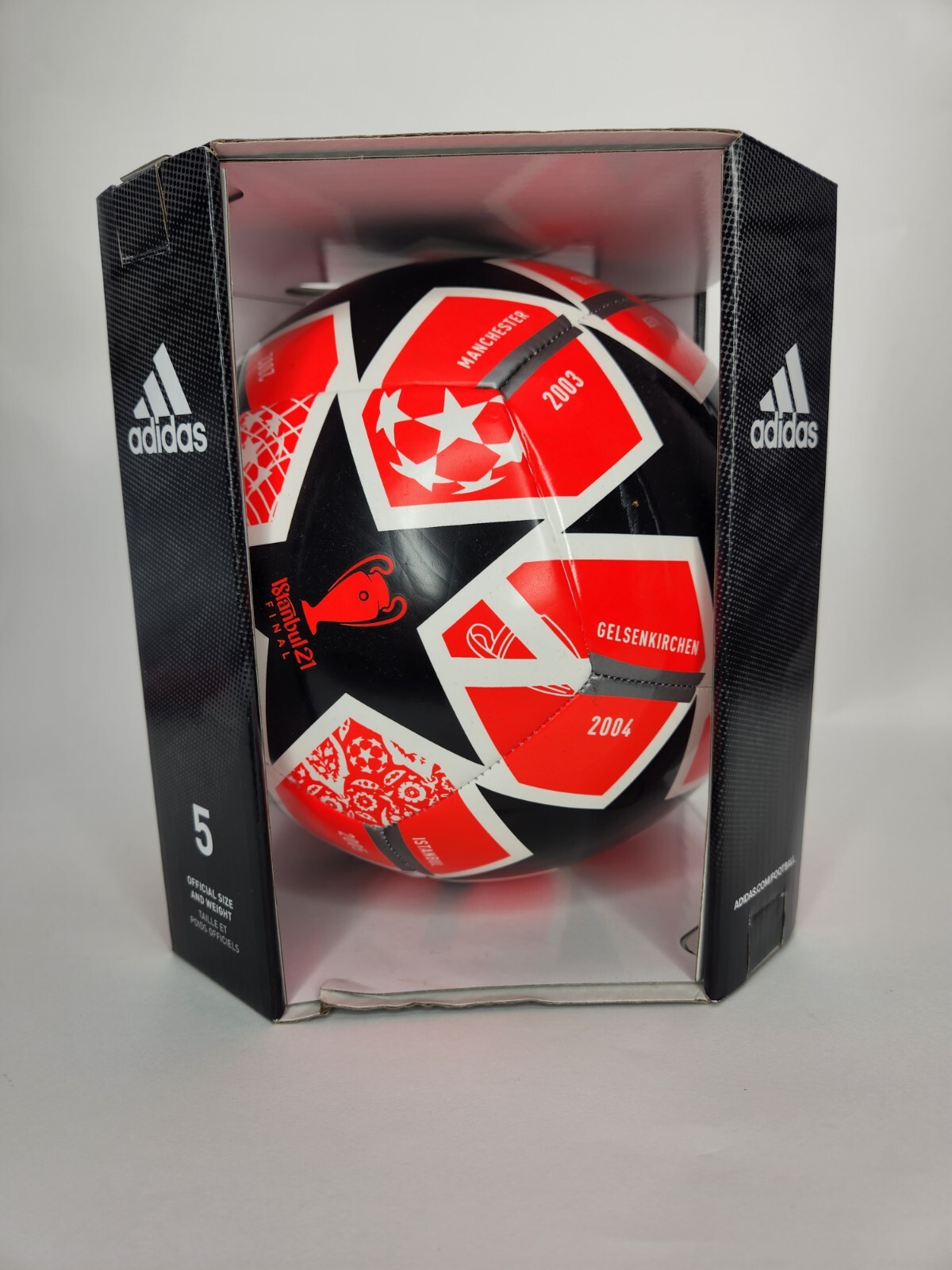 Adidas 20th Anniversary Finale 21 Club Soccer Ball GK3470 Black/Red Size 5  for sale online | eBay