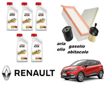 Kit tagliando renault captur 1.5 dci  90cv castrol gtx 5w30 c4 0720