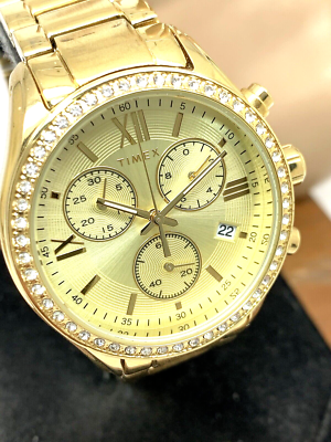 Timex Women's Watch TW2V57800 Quartz Chronograph Gold Dial