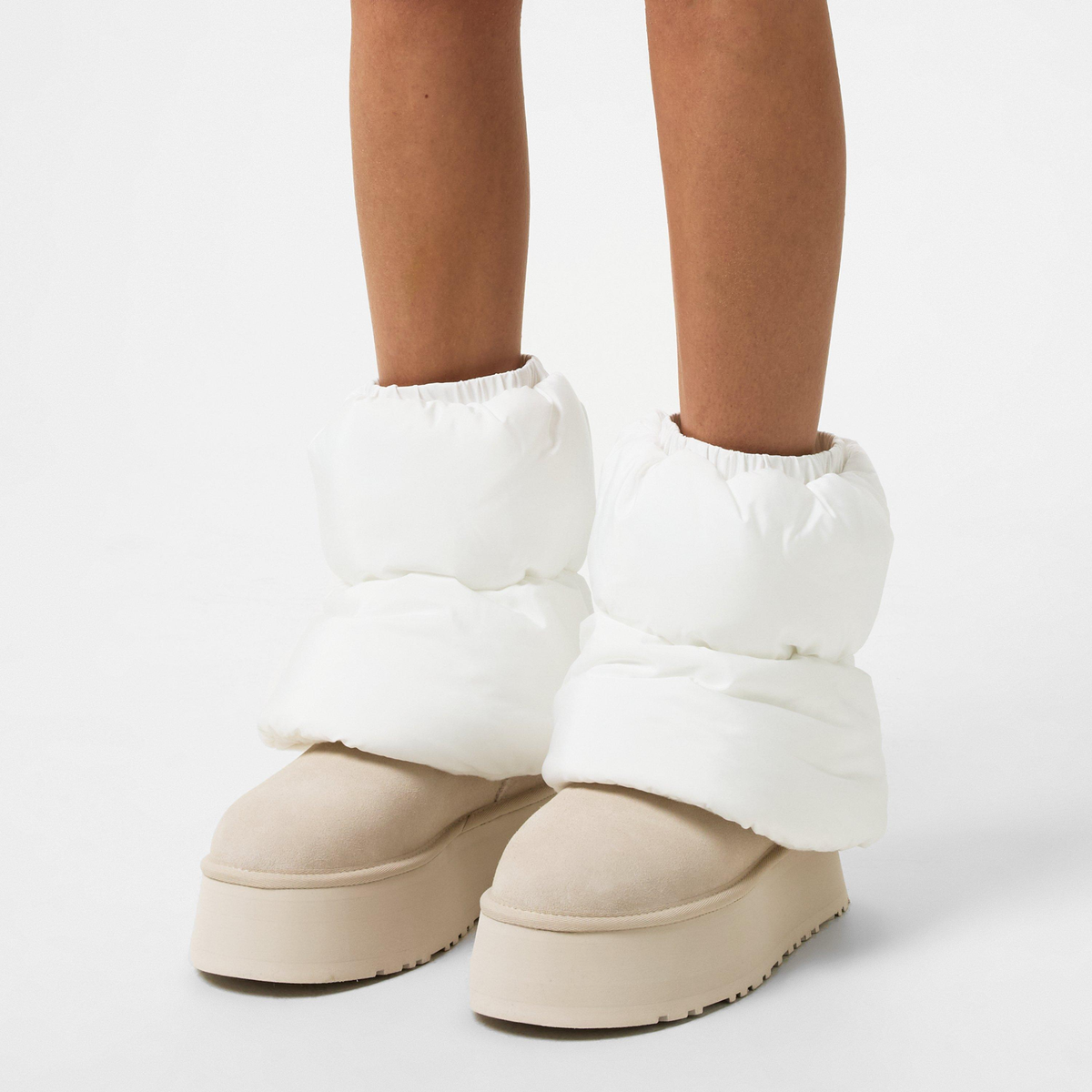 UGG Classic Mini Dipper Puffer Boot White Ceramic UK 6 7 8 9 US