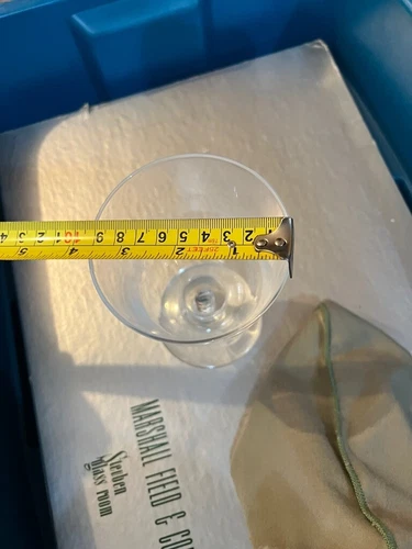 12 Steuben Glass 8011 Water twist Goblet  5 3/4" 3 3/4 Orig Marshall Fields box