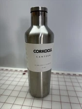 Corkcicle 16 oz. Canteen Insulated Stainless Steel Drinkware Tumbler Silver NEW