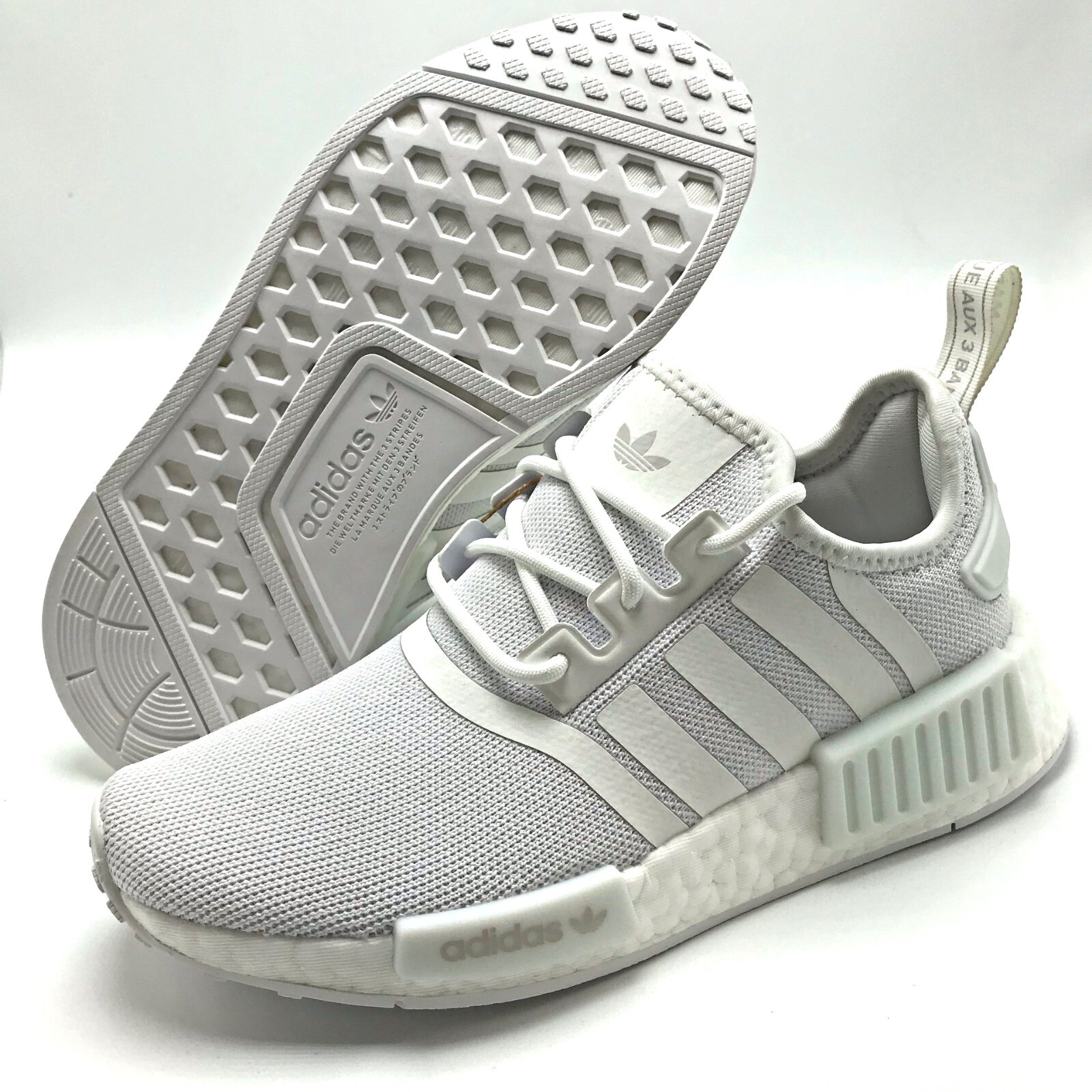 Adidas Originals NMD R1 Primeblue J White Grey One Youth shoes