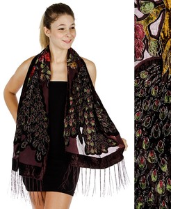 emerald green velvet shawl