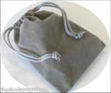 Jewelry Pouch Velour/Velvet type Pouch Lot of 5 Grey Color