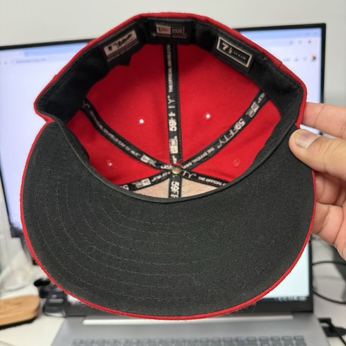 Philadelphia Phillies new Era 59FIFTY 7 1/2" Cap "2009 World Series" Red Hat MLB - Picture 5 of 8