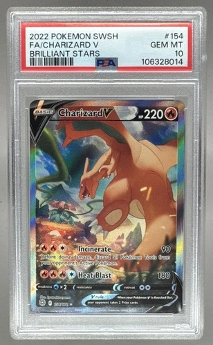 8014 Charizard V 2022 Pokemon Sword & Shield Brilliant Stars #154 PSA 10