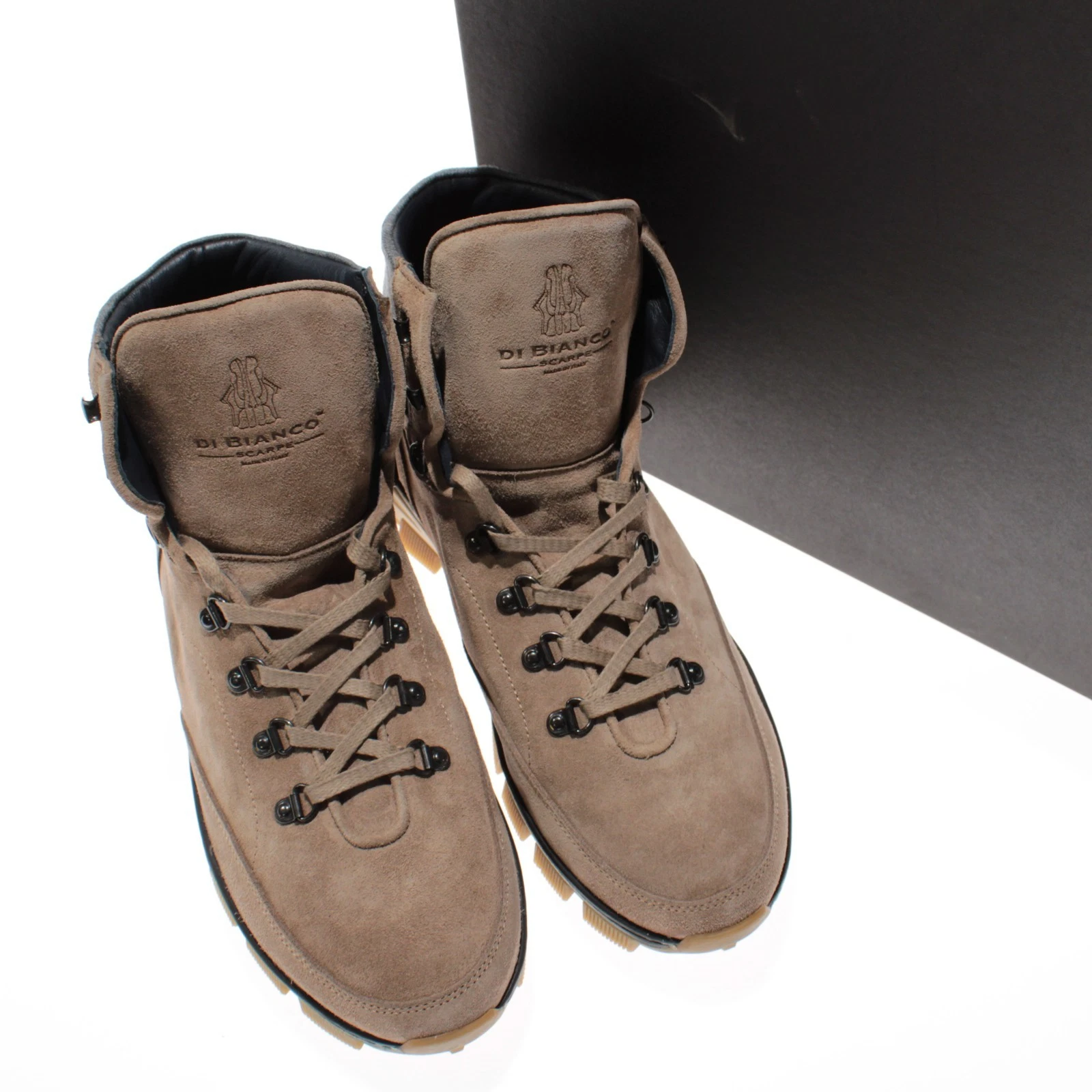 Di Bianco NWB Livigno Suede Hiking Boots Size 46 (US 13) Fontanella Oslo Brown