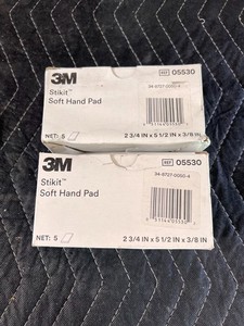 NEW UNUSED 3M 05530 STIKIT SOFT HAND PAD BACKING QTY 1 BOX/5 PADS