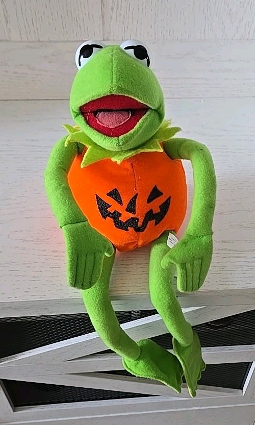 nanacoco Nanco Muppet Kermit The Frog Pumpkin Halloween Posable Plush Jack
