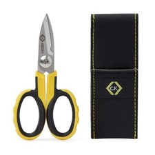 CK Electricians Scissors Snips Stainless Compact Cable Shears & Pouch,492001