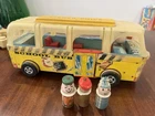 Vintage Fisher Price Little People Wooden 1960's Safety School Bus #983