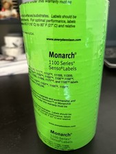 Monarch 1115 Fluorescent green Labels 1SLEEVES 10 ROLLS