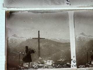 2 Boîtes 42 Photo Verre Stéréo 6x13 Montagne Alpes Archives Famille Savoyarde
