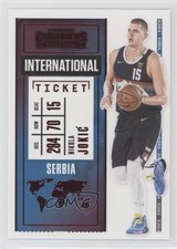 2020-21 Panini Contenders International Ticket Red Nikola Jokic #27 0o6v