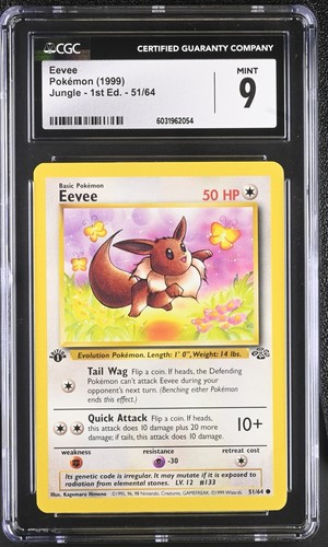 Eevee (1st Edition) graded CGC 9 for sale on eBay