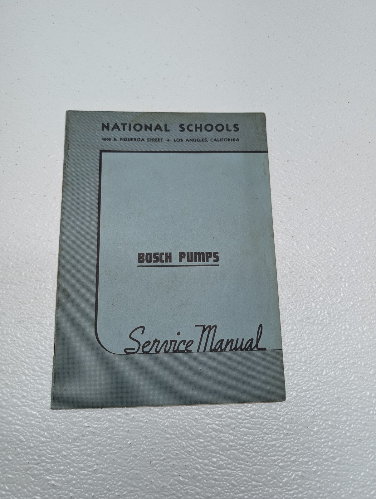 National Schools Bosch Pumps Service Manual Repair Maintenance Shop