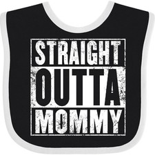 Inktastic Straight Outta Mommy Funny Baby Bib Birth Humor Clothing Infant