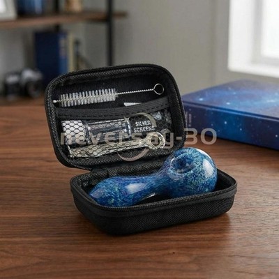 4'' Lava Style Tobacco Smoking Glass Pipe Collectible Handmade Pipes with Box New