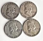 1951 Franklin Half Dollar 90% Silver - Lot Of 4