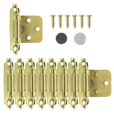 25 Pair (50 Pack) Cabinet Hinges, 1/2 Inch Overlay Cabinet Door Hinges with B...