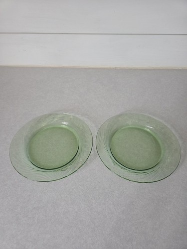 Vintage Pyrex Corelle Festiva Spring Green Swirl Rim 4 Bowls & 2 Salad Plates - Picture 11 of 15