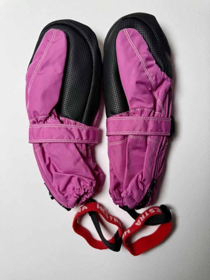 Hestra Mittens Kids Sz 5 Ski Outdoor Winter Thermal Waterproof Toddler Girl Pink - Image 3 of 4