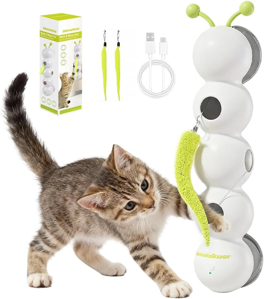 Smart Caterpillar Cat Toy: Bruco Interattivo USB ad Alta Tecnologia
