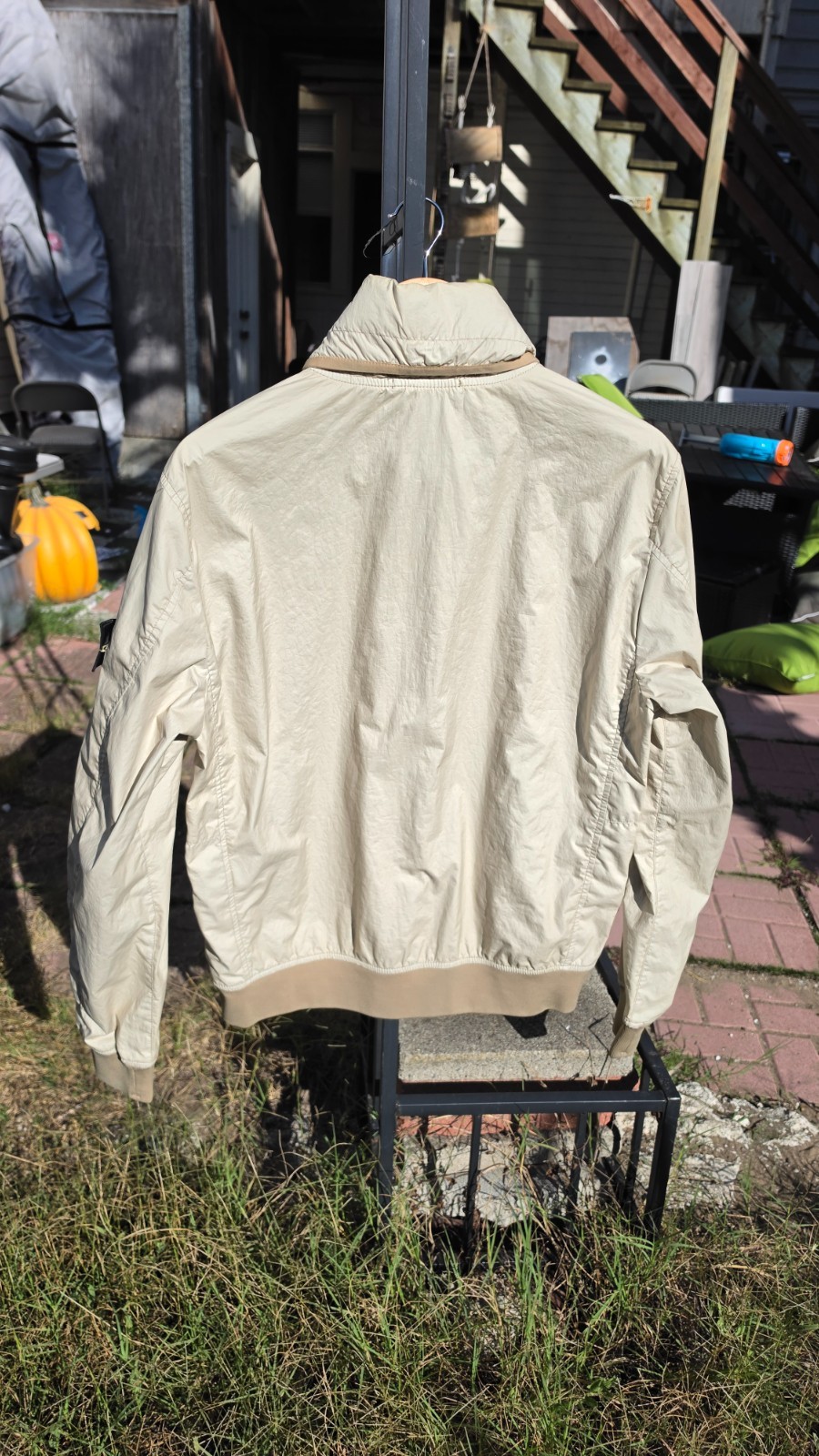 Stone Island Beige Membrana 3L TC Rain Jacket - Large, P2P 23" - Preowned - product detail image 5