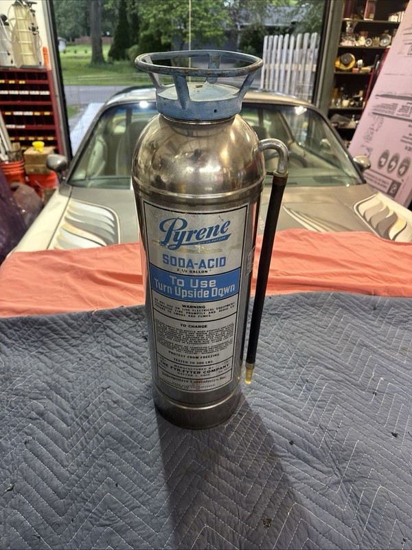 Pyrene Vintage Soda Acid Fire Extinguisher tank empty