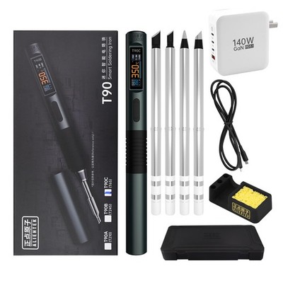 T90 Smart Soldering Iron 140W PD3.0 QC Fast Heating Digital Soldering Pen wit...