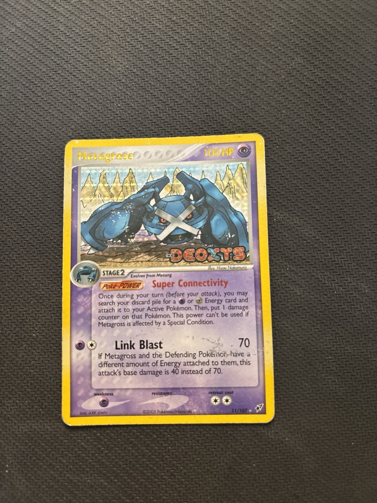 Metagross 11/107 Reverse Holo Rare-Pokemon TCG:EX Deoxys Vintage Card-DMG